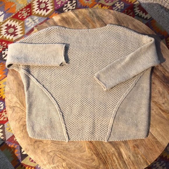 Tan Chunky Cropped Sweater - Picture 2 of 2